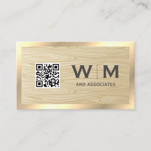 QR Code Hout Graan | Goudgrens Visitekaartje (Voorkant)