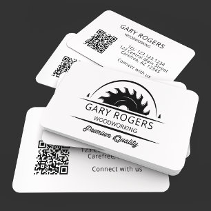 QR-code Houtbewerking Beroepskaart Visitekaartje