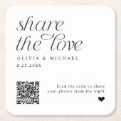 QR Code Huwelijk Onderzetters Delen De Liefde (Voorkant)