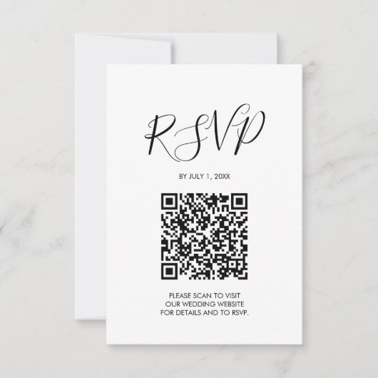 QR-code Huwelijk RSVP Bijlagekaart (Voorkant)