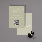 QR-code Huwelijks RSVP Script Sagegroen Informatiekaartje