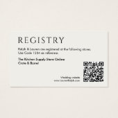QR Code Huwelijkscadeau Registry Enclosure Kaart (Voorkant)