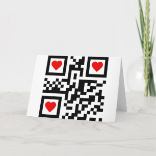 QR-Code-I-Love-you Kaart