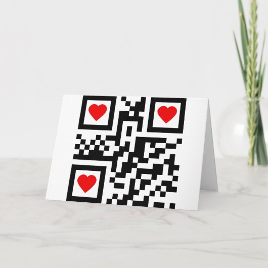 QR-Code-I-Love-You Kaart (Voorkant)