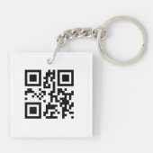 QR-code - Ik hou van je! Sleutelhanger (Achterkant)