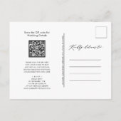 QR-code in één Paars Lila huwelijk Uitnodiging Briefkaart (Achterkant)