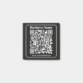 QR-code in zwart-wit retro moderne stijl die bewer Post-it® Notes (Voorkant)