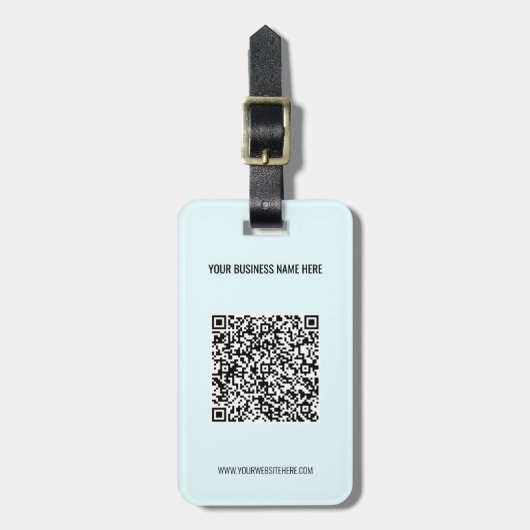 QR Code Info Aangepaste tekst en kleuren Bagagelab Bagagelabel (Voorkant verticaal)