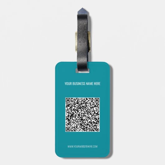QR Code Info Aangepaste tekst en kleuren Bagagelab Bagagelabel (Achterkant verticaal)