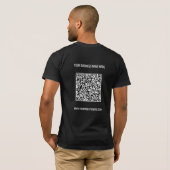 QR Code Info Aangepaste tekst Uw bedrijf T-shirt (Achterkant volledig)