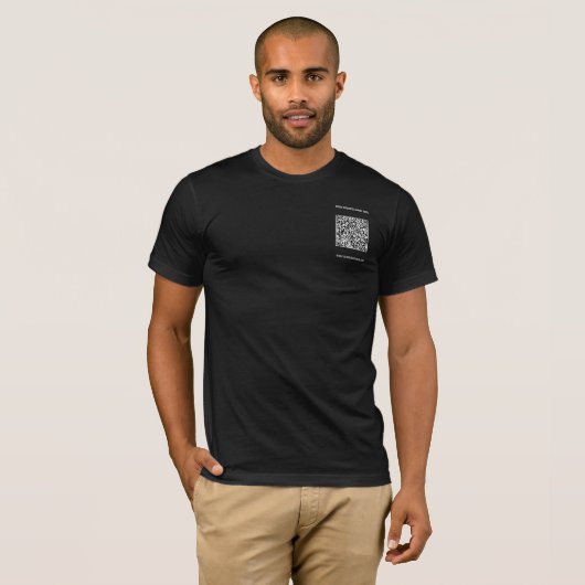 QR Code Info Aangepaste tekst Uw bedrijf T-shirt (Voorkant volledig)