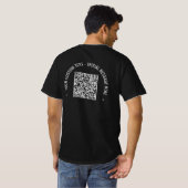 QR Code Info Aangepaste tekst Uw Design Gift T-shi T-shirt (Achterkant volledig)
