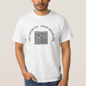 QR Code Info Aangepaste tekst Uw eigen ontwerp T-s T-shirt (Voorkant)