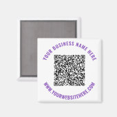 QR Code Info Codinfo Aangepaste tekst Magnet Cadea Magneet (Voorkant / Achterkant)
