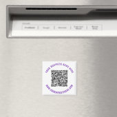 QR Code Info Codinfo Aangepaste tekst Magnet Cadea Magneet (Insitu (Vaatwasser))