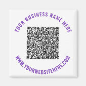 QR Code Info Codinfo Aangepaste tekst Magnet Cadea Magneet (Voorkant)