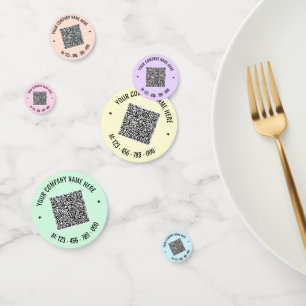 QR Code Info Colorful Promotion Company Confetti