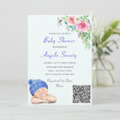 QR Code Info Happy Sleeping Baby shower (Staand voorkant)