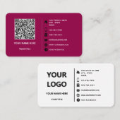 QR Code Info Logo Tekst Visitekaartje Aangepaste k (Voorkant / Achterkant)
