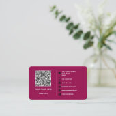 QR Code Info Logo Tekst Visitekaartje Aangepaste k (Staand voorkant)