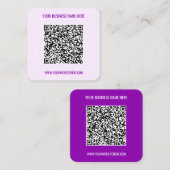 QR Code Info Naam Website Uw Visitekaartje Kleur (Voorkant / Achterkant)