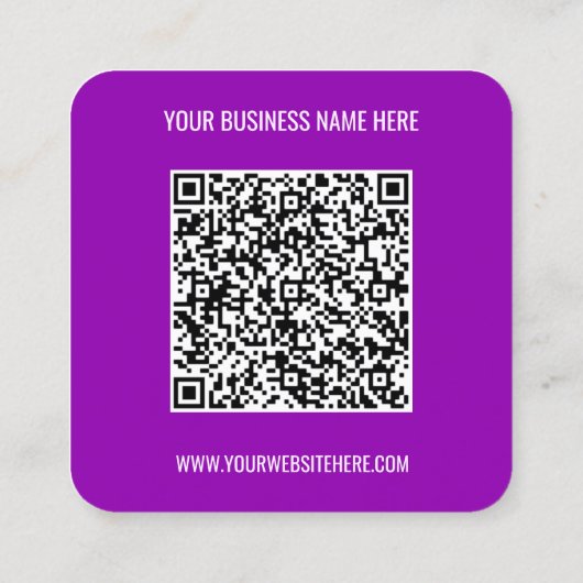 QR Code Info Naam Website Uw Visitekaartje Kleur (Achterkant)