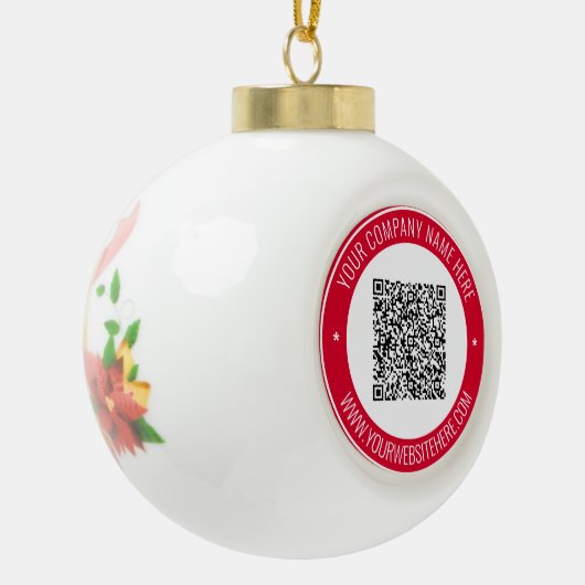 QR Code Info Nom Site Couleur Ornement de Noël (Gauche)