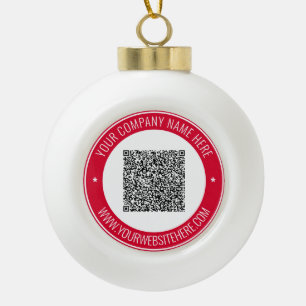 QR Code Info Nom Site Couleur Ornement de Noël