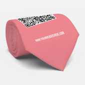 QR Code Info Nom Site Web Cravate promotionnel (Roulé)