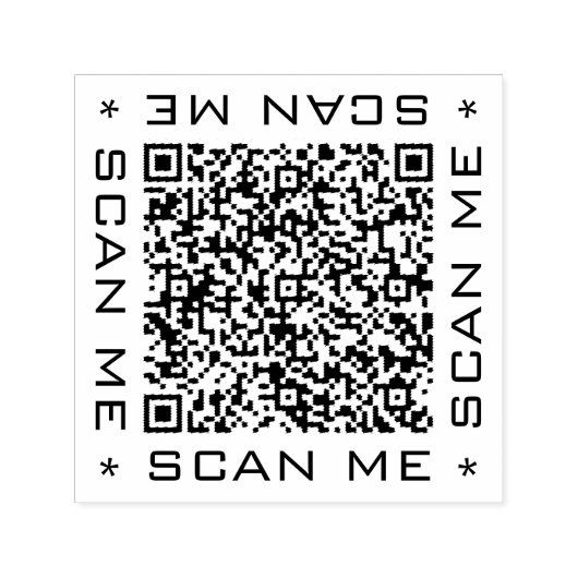 QR Code Info Scan me Tekst Moderne ontwerpstempel Zelfinktende Stempel (Design)