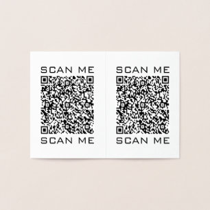 QR Code Info Scan Me Tekst Uw Moderne Ontwerp Folie Kaarten