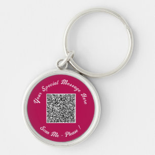 QR Code Info Speciaal Tekst- en Kleurencadeau voor Sleutelhanger