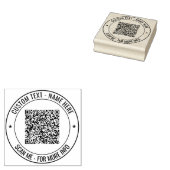 QR Code Info Tekst Uw Business Rubber Stempel (Gestempeld)