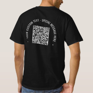 QR Code Info Texte personnalisé Votre T-shirt cade