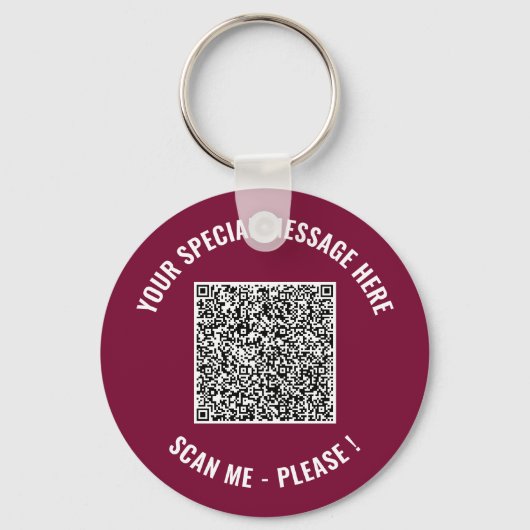 QR Code Info Uw Bericht Verrassings Sleutelhanger (Voorkant)