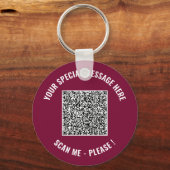 QR Code Info Uw Bericht Verrassings Sleutelhanger (Voorkant)