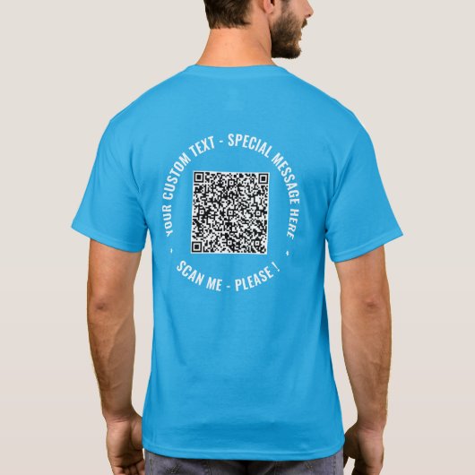 QR Code Info Votre T-Shirt Texte et Couleurs Jouer (Dos)