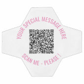 QR Code Info Votre Texte Surprise Boule de Footbal (Plat)