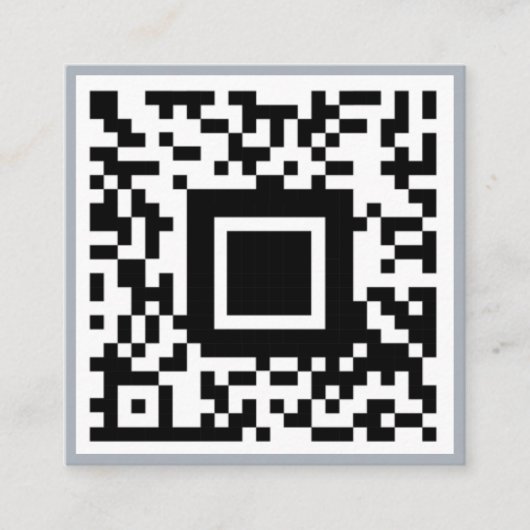 QR Code Initiaal Minimale monogram onderneming Vierkante Visitekaartje (Voorkant)