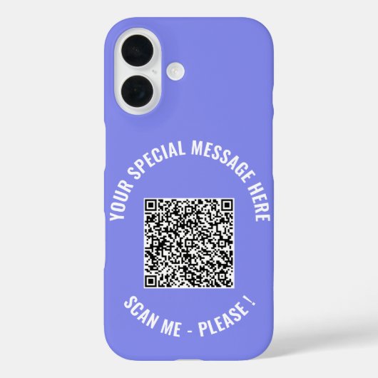 QR Code iPhone Case Voorbeeld Aangepaste tekst en  (Achterkant)
