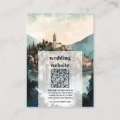 QR code Italië Comomeer Bestemming Bruiloft Informatiekaartje (Voorkant)