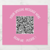 QR-code Je speciale berichtverrassingsoverzicht Sparkling Wijnetiket (Enkel label)