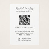 QR Code Jewelry Floral Earrings Display Card (Dos)