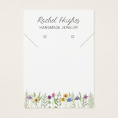 QR Code Jewelry Floral Necklace Display Card Visitekaartje (Voorkant)