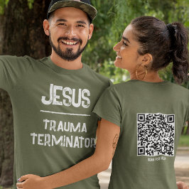QR Code Jezus - Trauma Terminator Schriftuur T-shirt