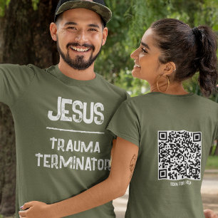 QR Code Jezus - Trauma Terminator Schriftuur T-shirt