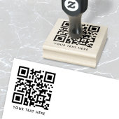 QR-code | Jouw tekst Modern minimalistisch eenvoud Rubberstempel