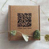 QR-code | Jouw tekst Modern minimalistisch eenvoud Zelfinktende Stempel
