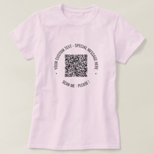 QR Code Jouw tekst Special Message T-Shirt Gift