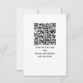 QR-code — Kaart register Baby shower (Achterkant)